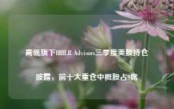 高瓴旗下HHLR Advisors三季度美股持仓披露，前十大重仓中概股占9席