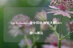 Siga Technologies盘中异动 股价大跌5.01%报7.16美元-第1张图片-拉菲红酒总代理加盟批发官网