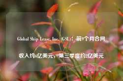 Global Ship Lease, Inc. (GSL)：前9个月合同收入约6亿美元，第三季度约2亿美元-第1张图片-拉菲红酒总代理加盟批发官网