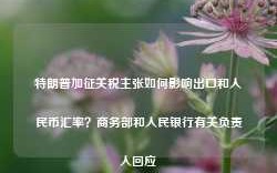 特朗普加征关税主张如何影响出口和人民币汇率？商务部和人民银行有关负责人回应