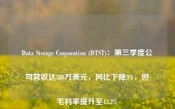 Data Storage Corporation (DTST)：第三季度公司营收达580万美元，同比下降3%，但毛利率提升至43.2%