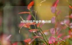 10月份硅产业供需分析