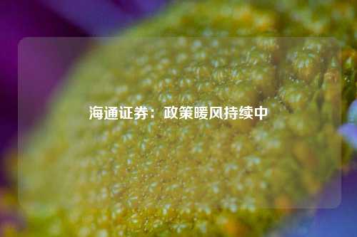 海通证券：政策暖风持续中  第1张