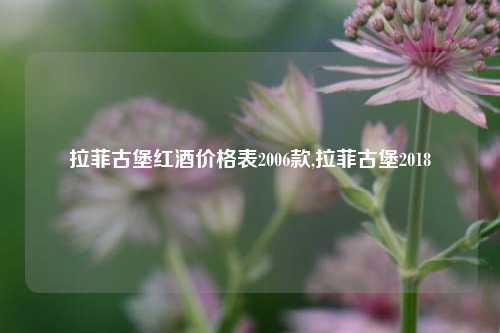 拉菲古堡红酒价格表2006款,拉菲古堡2018