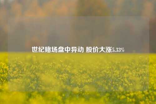 世纪赌场盘中异动 股价大涨5.33%